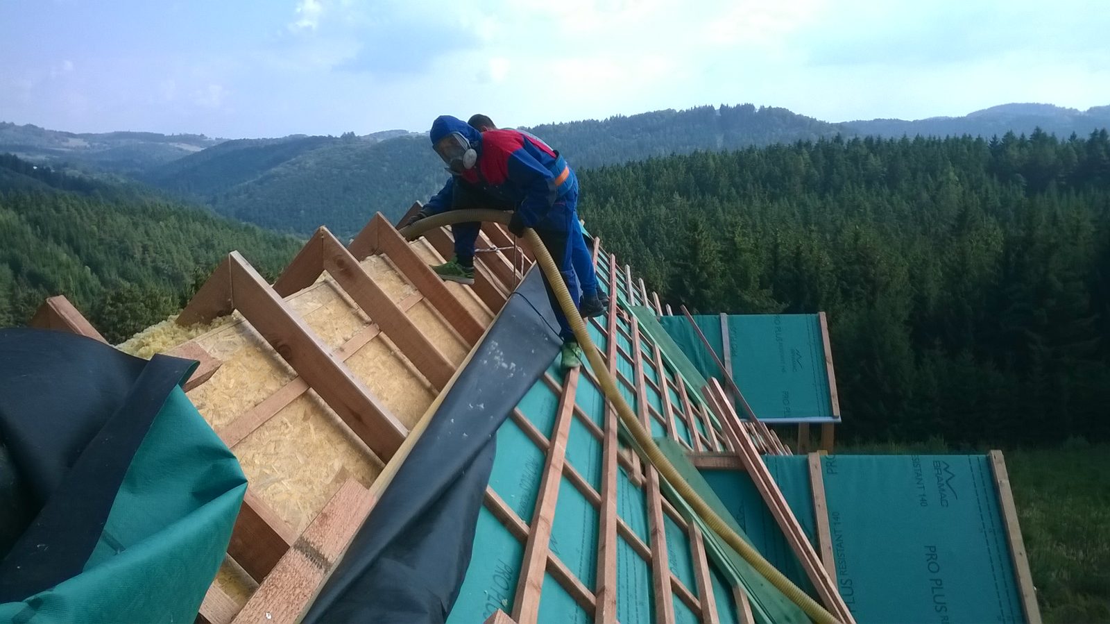 Zateplování šikmé střechy novostavby